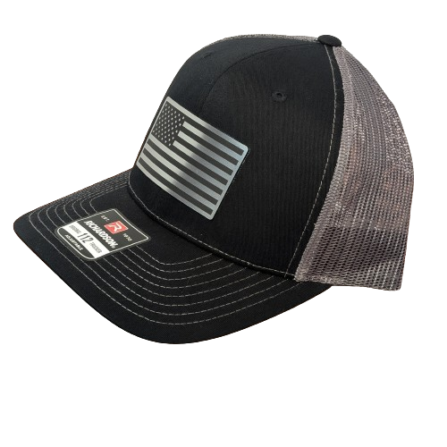American Flag Brushed Aluminum Patch Hat - Premium Patriotic Snapback