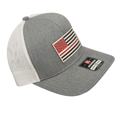 Red Thin Line Flag Patch Hat - Premium Firefighter Support Snapback