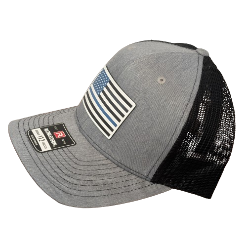 Blue Thin Line Flag Patch Hat - Premium Police Support Snapback