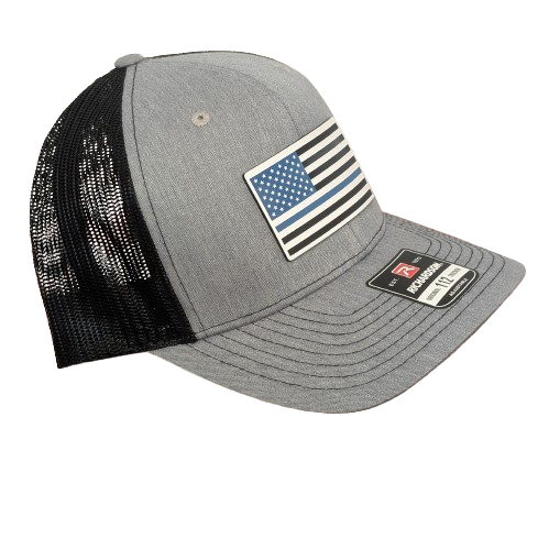 Blue Thin Line Flag Patch Hat - Premium Police Support Snapback