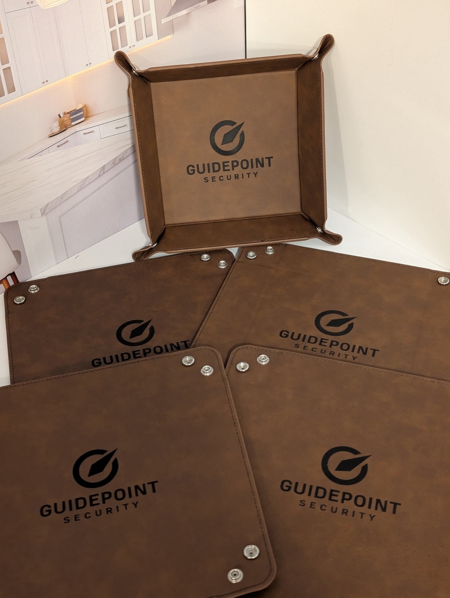 Guidepoint Security - Premium Leatherette Valet Tray