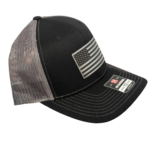 American Flag Brushed Aluminum Patch Hat - Premium Patriotic Snapback