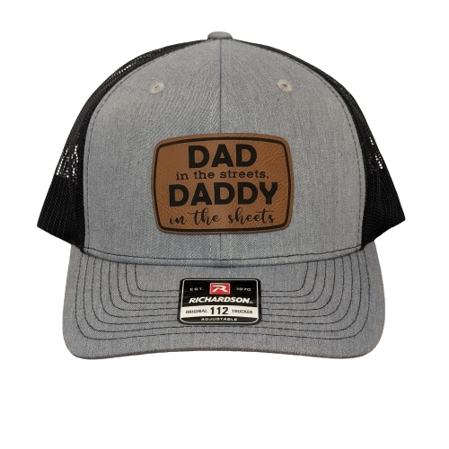 Dad in the Streets Hat - Funny Leatherette Patch Snapback