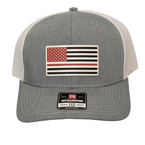 Red Thin Line Flag Patch Hat - Premium Firefighter Support Snapback