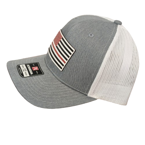 Red Thin Line Flag Patch Hat - Premium Firefighter Support Snapback