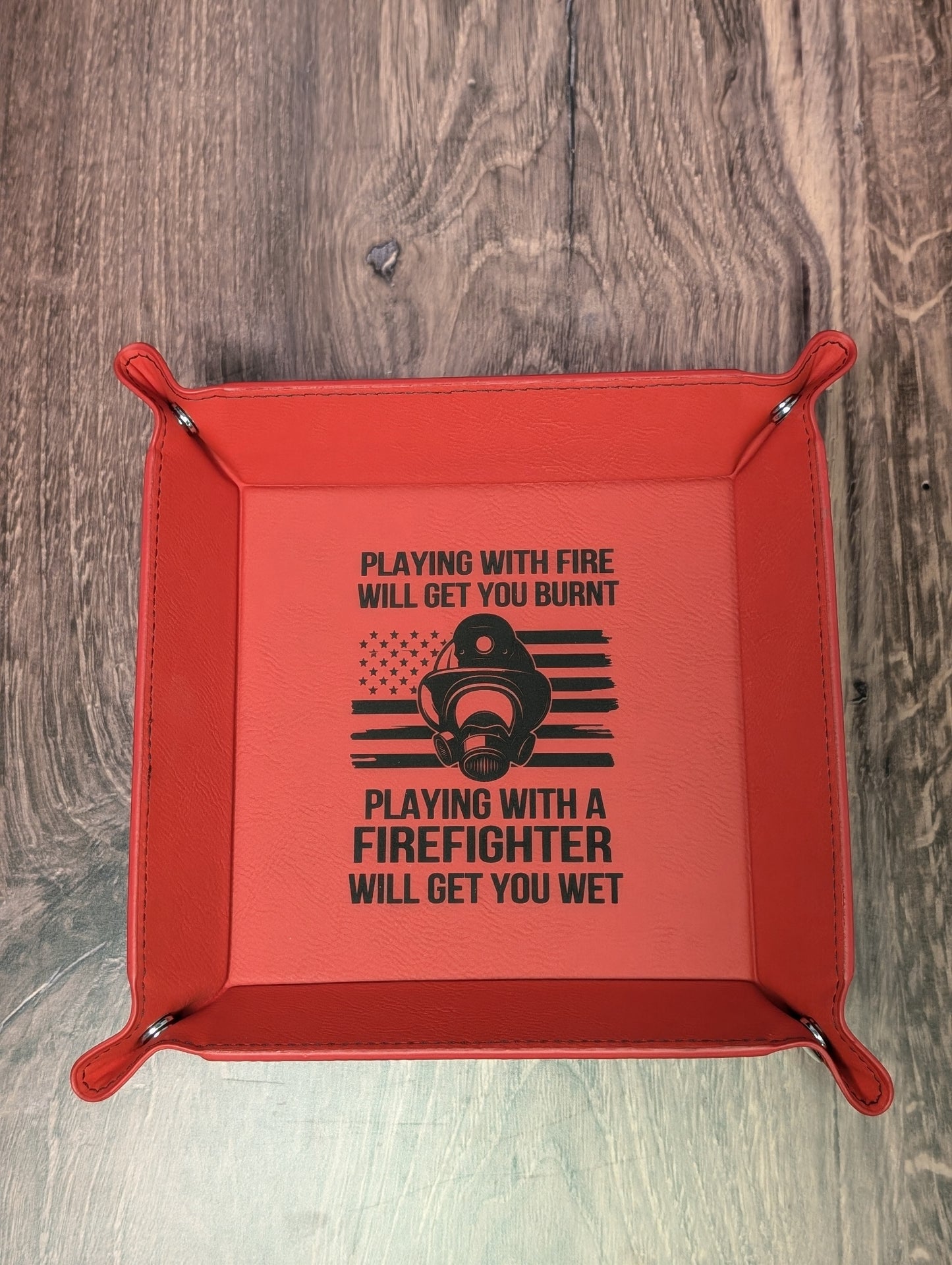 Playing With Fire - Premium Leatherette Valet Tray