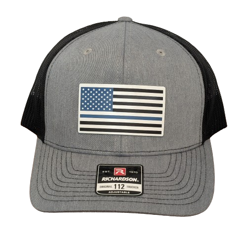 Blue Thin Line Flag Patch Hat - Premium Police Support Snapback