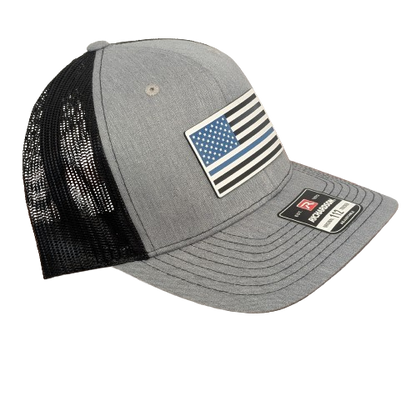 Blue Thin Line Flag Patch Hat - Premium Police Support Snapback