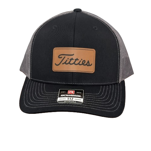 Titties Raw Hide Leatherette Patch Hat - Funny Golf Snapback