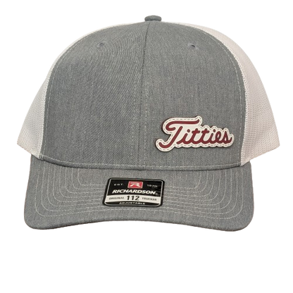 Titties White and Red Premium Patch Hat - Funny Golf Snapback