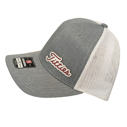 Titties White and Red Premium Patch Hat - Funny Golf Snapback