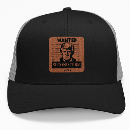 Preview of the "Trump Wanted for 2nd Term" Mug Shot Hat 