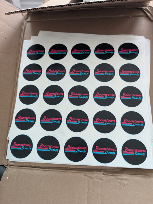Boomtown Donuts - Logo Sticker - 2"
